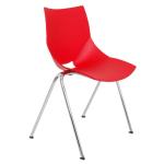 Jídelní židle Shell, červená