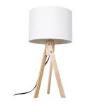 Stolní lampa- TK, Bílá, světlé dřevo