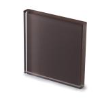Provedení stolové desky RUBINO, TEC1 - Extra čiré sklo lakované barvou mocha