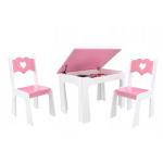 stolek s úložným prostorem, DSBH0617 - růžový srdce