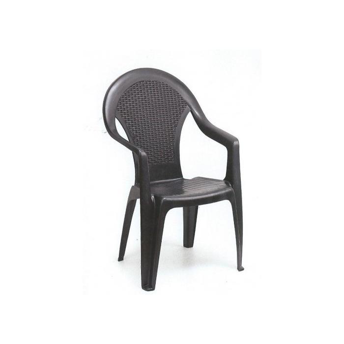 Zahradní plastová židle s područkami - UZN