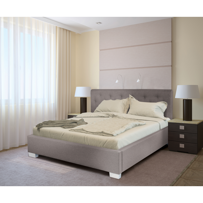 Designová čalouněná postel s úložným prostorem - MT