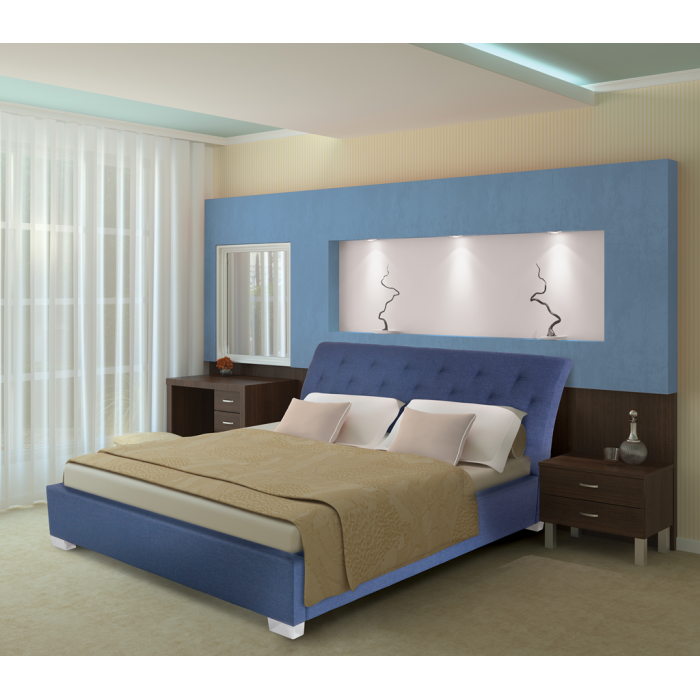 Designová postel s elegantně prohnutým čelem - MT, Rozměr postele 160x200 cm