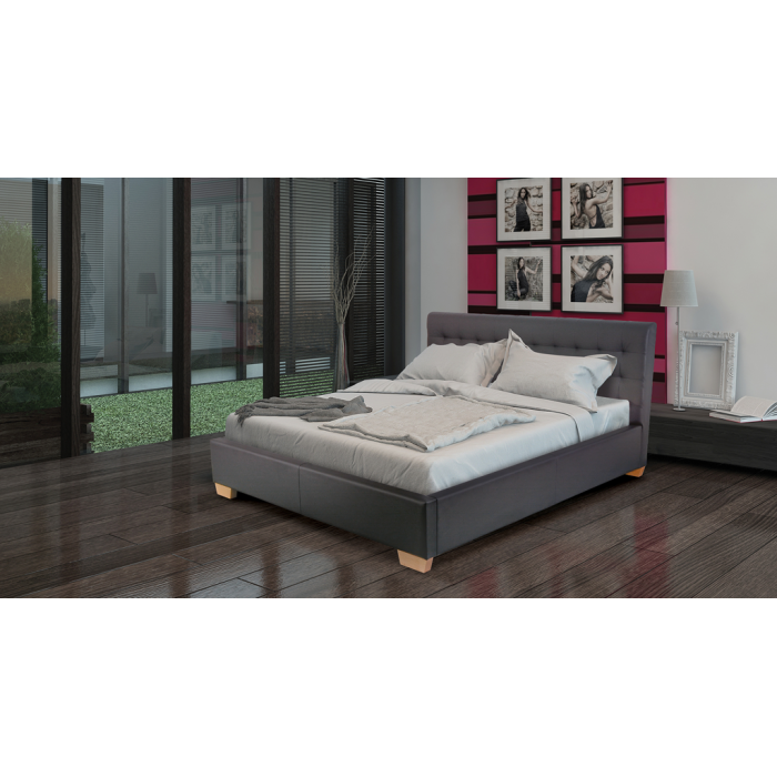 Čalouněná designová postel s prošitým čelem - MT, Rozměr postele 180x200 cm