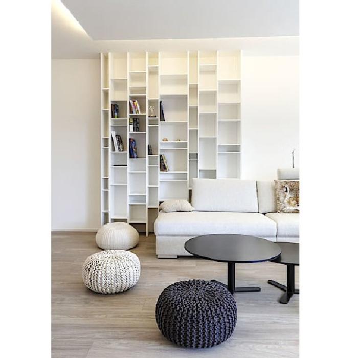 Hygge pletený taburet - TK, šxhxv  50x50x35