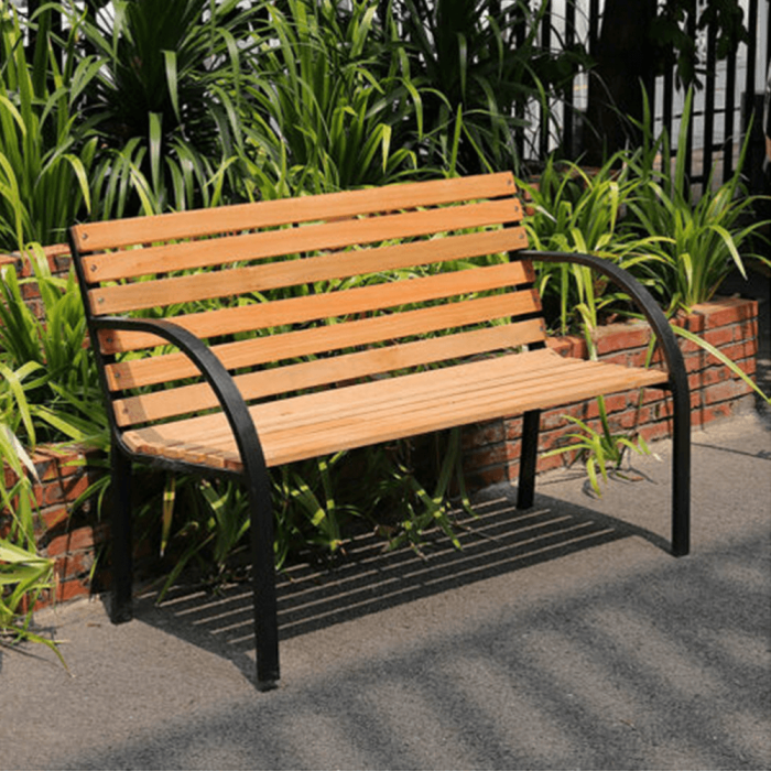 Zahradní lavička, černá/přírodní