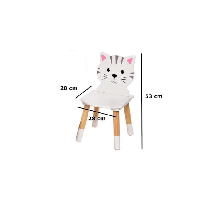 Klasický dětský stoleček s židličkami Kočička - bH