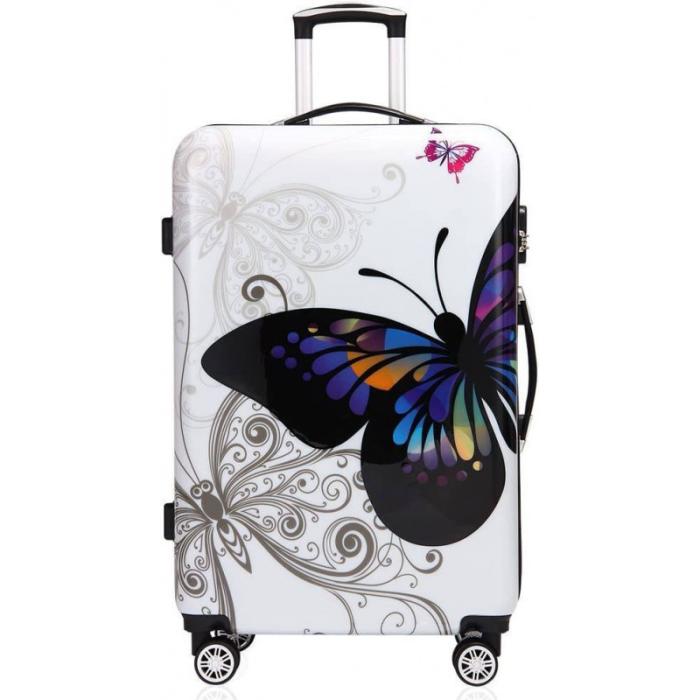 Velký kufr pro dívky - Motýl -BH