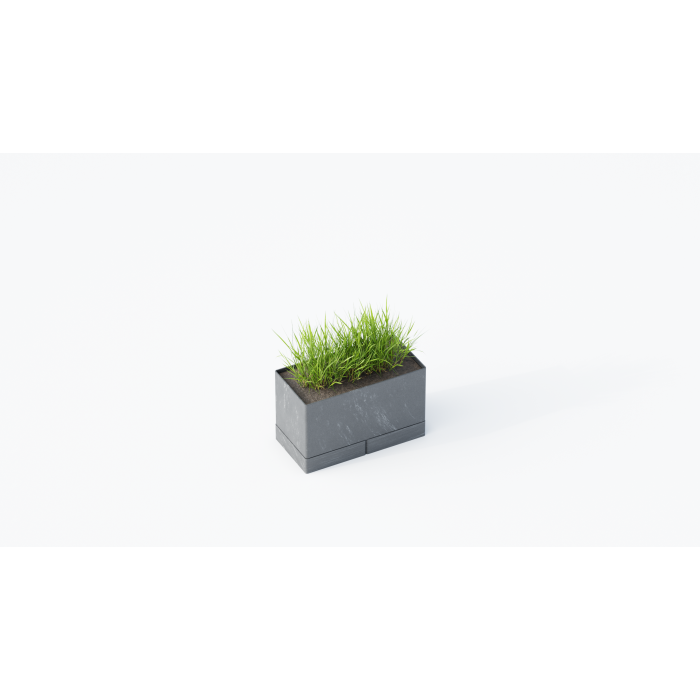 Flexi element vyvýšený záhon čtverec 75 x 75 x 27 cm