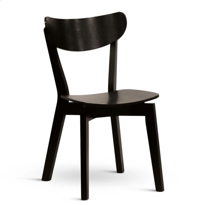 Designová bílá-dubová jídelní židle -ST